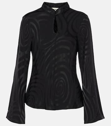 Top Wylder in raso jacquard | Rixo