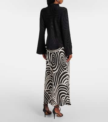 Top Wylder in raso jacquard | Rixo