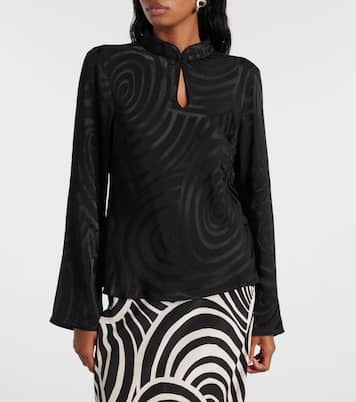 Top Wylder in raso jacquard | Rixo