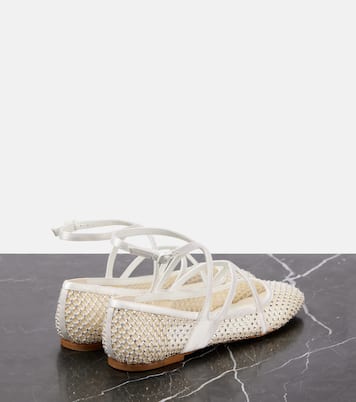 Astoria embellished mesh ballet flats | Jimmy Choo