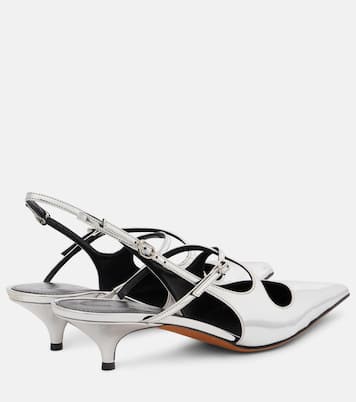 Slingback-Pumps Slash 40 aus Metallic-Leder | Proenza Schouler