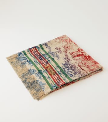 Zacinto fringed linen jacquard blanket | The House of Lyria