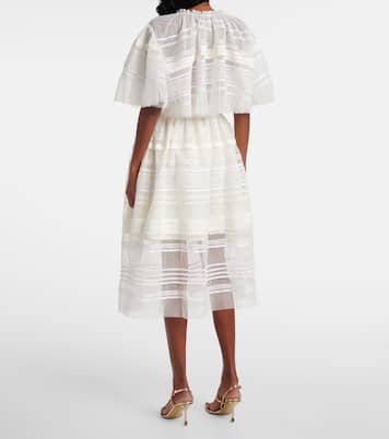 Top cropped in pizzo e tulle | Xu Zhi