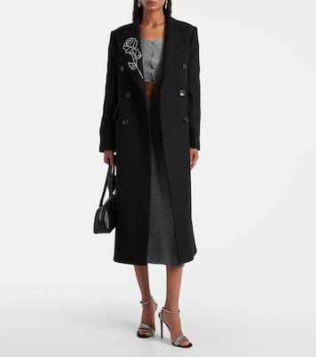 Mantel aus einem Wollgemisch mit Kristallen | Blumarine