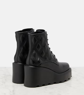 Quiltie 67 leather lace-up boots | Valentino Garavani