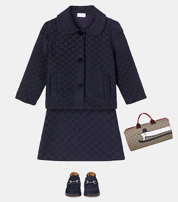 Horsebit GG suede ankle boots | Gucci Kids