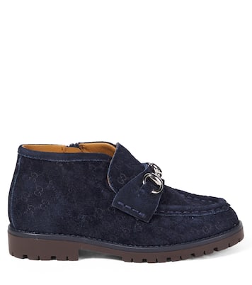 Ankle Boots Horsebit GG aus Veloursleder | Gucci Kids