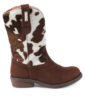 Stivali texani in suede e cavallino | Monnalisa