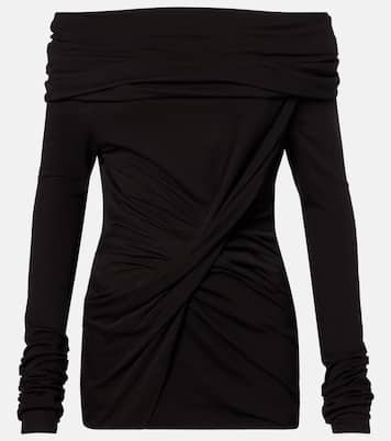 Off-shoulder cotton-blend jersey top  | Entire Studios