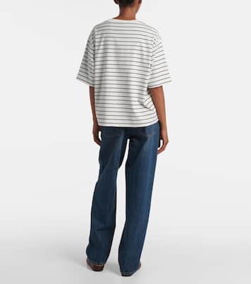 Camiseta de algodón a rayas | Miu Miu
