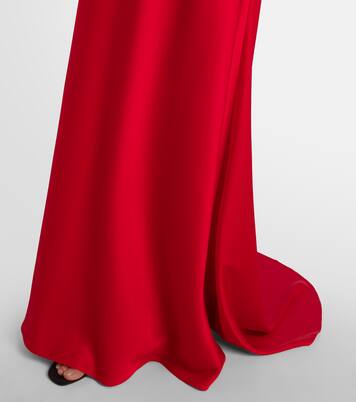 Lace-trimmed crêpe satin gown | Alex Perry