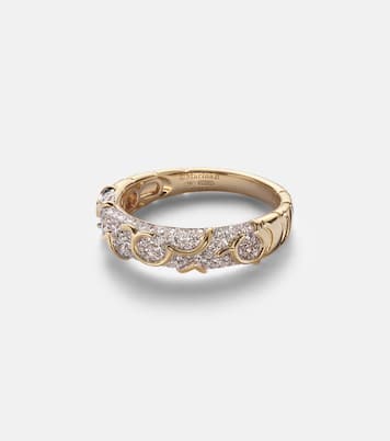 Ondine 18kt gold ring with diamonds | Marina B