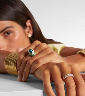 Ondine 18kt gold ring with diamonds | Marina B