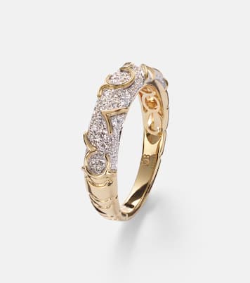 Ondine 18kt gold ring with diamonds | Marina B