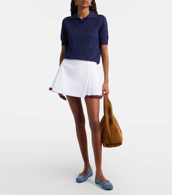 GG pointelle silk and cotton polo shirt | Gucci