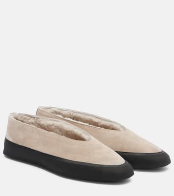 Apres Ski shearling-lined suede flats | Le Monde Béryl