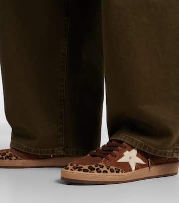 Ball Star calf hair-trimmed suede sneakers | Golden Goose