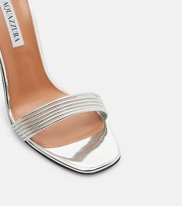 Sandales Sway en cuir métallisé | Aquazzura