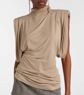 Draped jersey top | Mugler