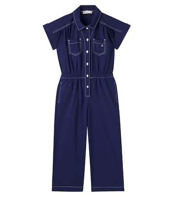 Lania cotton seersucker jumpsuit | Bonpoint