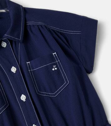 Lania cotton seersucker jumpsuit | Bonpoint