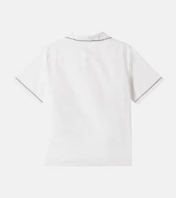Steve embroidered cotton poplin shirt | Bonpoint