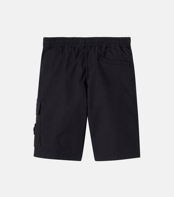 Compass cotton Bermuda shorts | Stone Island Junior