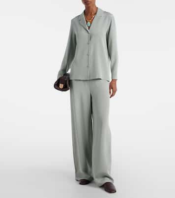 Maga silk-blend satin wide-leg pants | Max Mara