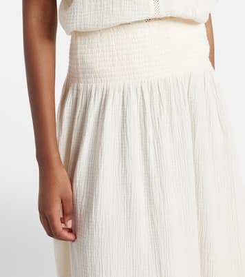 Falda midi Mazie de gasa de algodón | Velvet