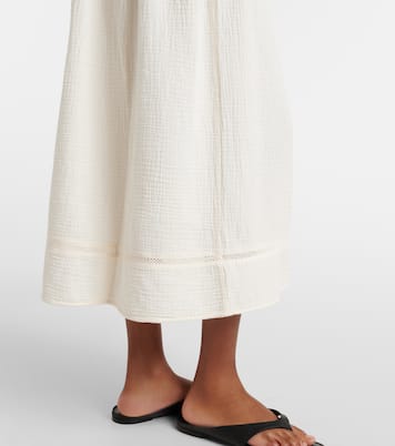 Falda midi Mazie de gasa de algodón | Velvet