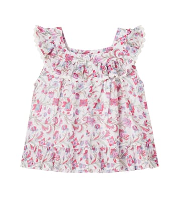 Inessa floral ruffled cotton top | Louise Misha