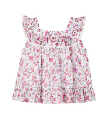 Inessa floral ruffled cotton top | Louise Misha