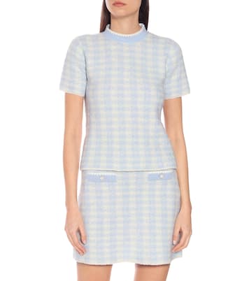 Minigonna in lana pied-de-poule | Miu Miu