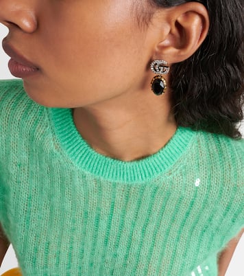 Orecchini Doppia G con cristalli | Gucci