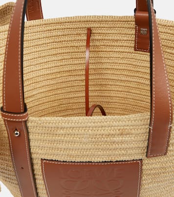 Cabas Elephant Basket en raphia et cuir | Loewe