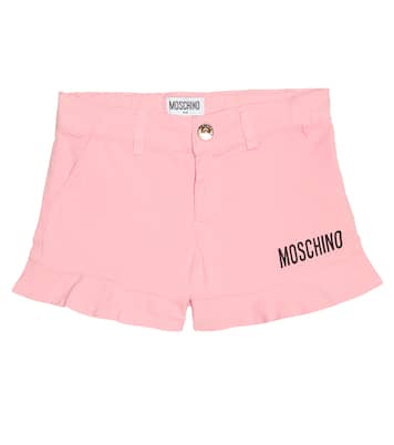 Shorts in misto cotone con logo | Moschino Kids