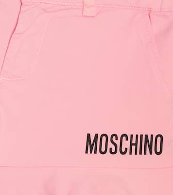 Shorts in misto cotone con logo | Moschino Kids