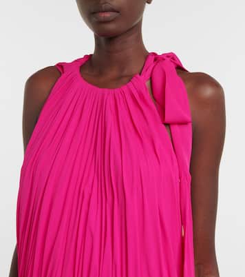 Asymmetric silk cape gown | Valentino