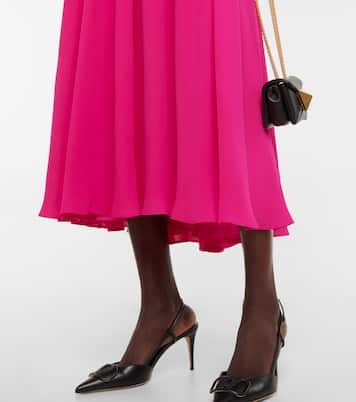 Asymmetric silk cape gown | Valentino