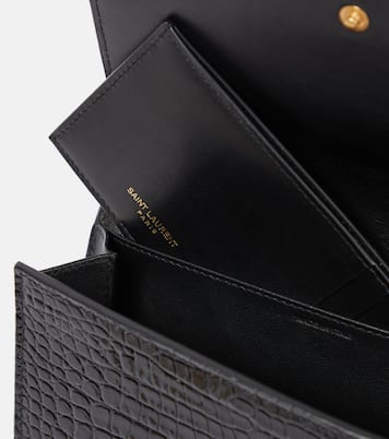 Portafoglio Uptown in pelle stampata con tracolla | Saint Laurent