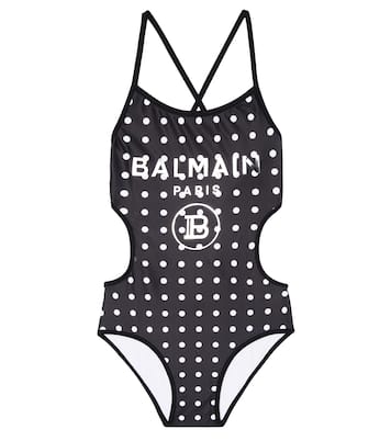 Maillot de bain imprimé à logo | Balmain Kids