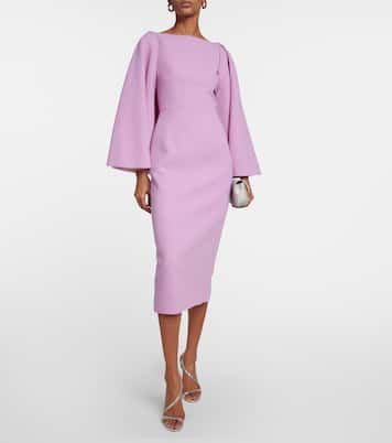 Vestido midi Switzy en crepé de lana | Emilia Wickstead