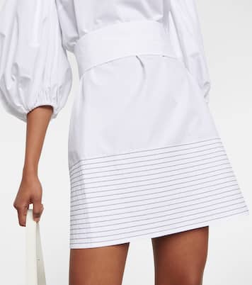 Puff-sleeve cotton minidress | Patou