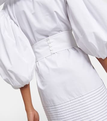 Puff-sleeve cotton minidress | Patou