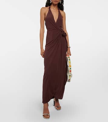 Abito lungo con scollo all’americana | Staud