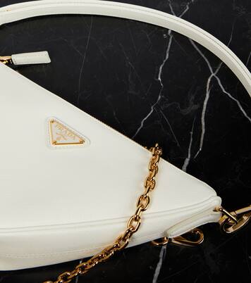 Schultertasche Triangle Mini aus Leder | Prada