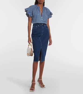 Blusa Milly de algodón con volantes | Veronica Beard