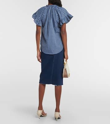 Blusa Milly de algodón con volantes | Veronica Beard