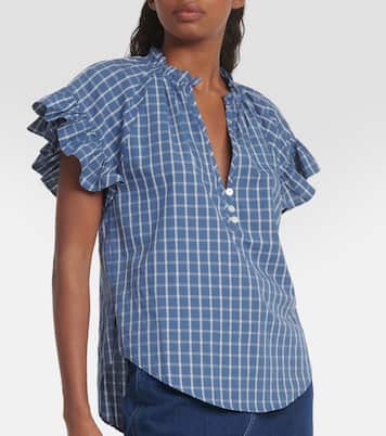 Blusa Milly de algodón con volantes | Veronica Beard