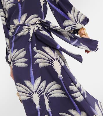 Besticktes Wickelkleid aus Seide | Johanna Ortiz
